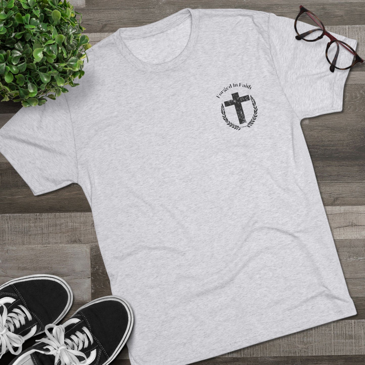 Forged In Faith Athletics Crew T Shirt - Philippians 4:13